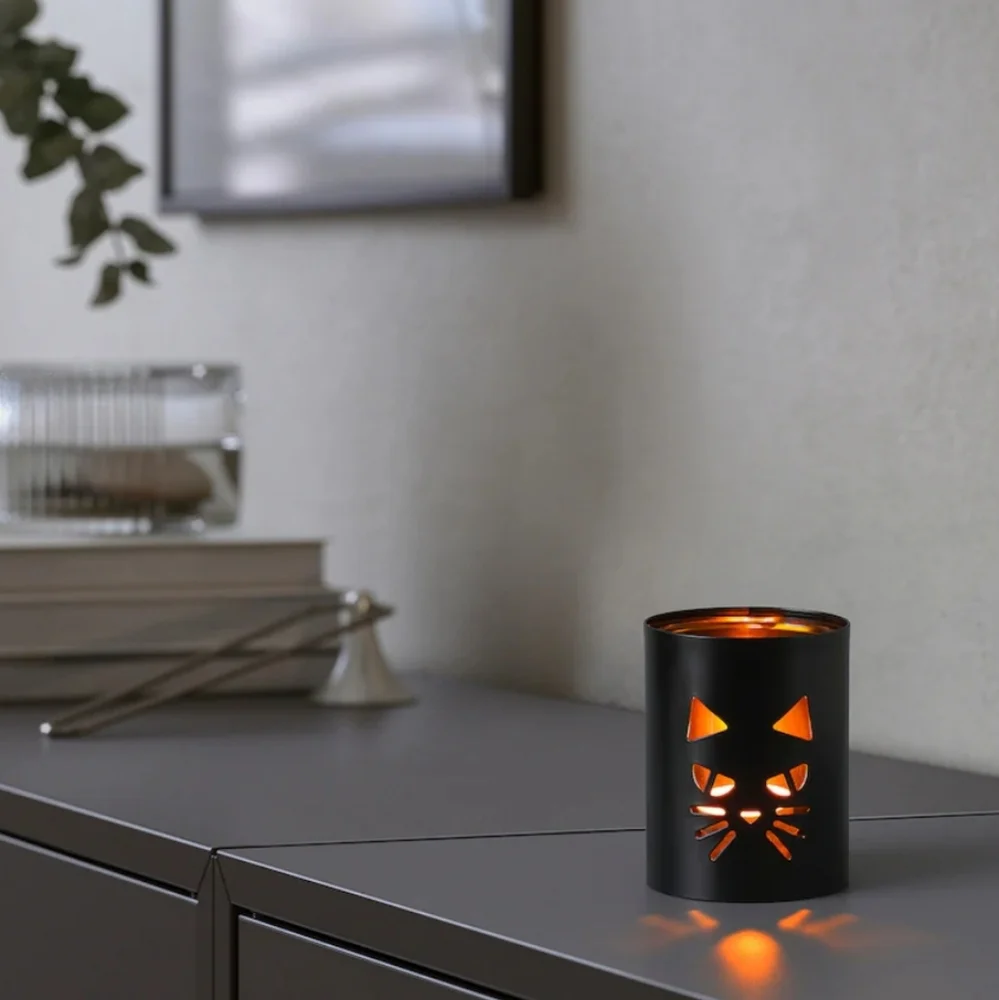 🎁💲NWT IKEA Cat Tealight Lantern- KUSTFYR - 4